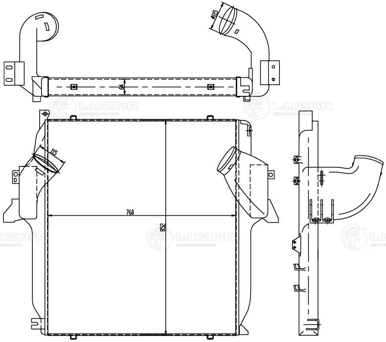 Intercooler, compresor LRIC 1529 LUZAR